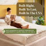 COTTON SLEEP All Natural Mattress (100% Organic Cotton, & Wool, Made in The USA) Non Toxic, Fiberglass Free Hybrid Pocket Coil and Plush Foam Bed in A Box Medium Soft - Queen, 11"