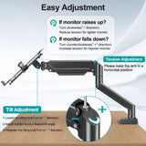 PRO Laptop Arm Mount for Desk, 2 in 1 Function Monitor Laptop Stand, Fits Max 17" Notebook and 32" Computer Screen