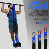 HOXWC Pull Up Resistance Bands, Pull Ups System with Fabric Feet/Knee Rest, Adjustable Resistance Bands for Working Out for Home Gym Strength Training, Pull Up Assist Band