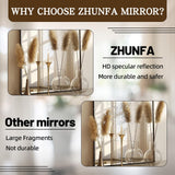 ZHUNFA 64x22 Arched Full Length Mirror Black,Oversized Floor Standing Mirror with Rust-Resistant Aluminum Frame & Anti-Tilt Base, Modern Arched-Top Design for Bedroom, Living Room, Entryway.
