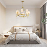 Untrammelife 30" Gold Wagon Wheel Drum Chandelier