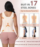 Figninget Waist Trainer for Women Postpartum Faja Body Shaper with Adjustable Shoulder Strap Nude 2XL