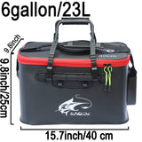 Fishing Bucket, 6Gallon/8Gallon/10Gallon Foldable,Live Fish Bait Container Multi-Functional,Outdoor Camping EVA Fishing Bag and Fish Protection Bucket