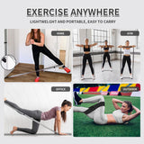 HIMESPORNER 9 PCS Fabric Resistance Bands Set for Working Out, Non-Slip Exercise Booty Bands for Women & Men Leg and Glutes with Hair Ties and Tape Measure - for Home Gym Workout, Yoga, Pilates