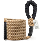 Climbing Rope Gym Workout - 50FT 1.5 Inch Heavy Duty Jute Thick Ropes for Adults Strength Training Outdoor Tree Swing Indoor Home Fitness Exercise