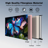 Outdoor Projector Screen with Stand Tripod, Indoor Pull Up Portable Projector Screen, 80 INCH 16:9 SCREENMAX