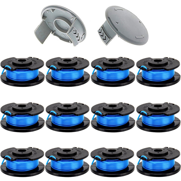 Replacement Spool for Ryobi Weed Wacker String, 11ft 0.065'' Line for Ryobi Weed Eater String, for Ryobi Replacement Spools Compatible with Ryobis AC14RL3A 18v, 24v, 40v Cordless Trimmers(12+2)