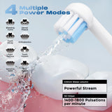 Water Dental Flosser 300ML Portable - 4 Modes Cordless Oral Irrigator - Rechargeable IPX7 Waterproof - Water Dental Piks for Cleaning for Home Travel
