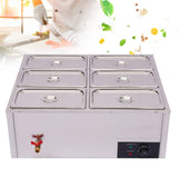 Food Warmer Bain Marie Food Steamer 6 Pans Steam Table Buffet Countertop 850W
