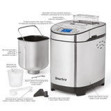 Starfrit Electric Bread Maker - 2lb Loafs - Non-Stick Removable Pan - Automatic Nut Dispenser - 13 Preset Programs - 550W