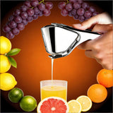 iStarcas Lemon Squeezer, Stainless Steel Lemon Juicer, Hand Juicer, Manual Citrus Squeezer, Handheld Squeeze Lemons Citrus Lime Orange (Silver)