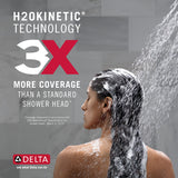 Delta Nicoli 14 Series H2Okinetic Bathtub and Shower Faucet Set, Brushed Nickel Shower Head and Handle Set, Valve Trim Kit, Stainless 144749-SS (Valve Included)