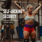 Self-Locking Weight Lifting Belt | Premium Weightlifting Belt for Serious Functional Fitness, Weight Lifting, and Olympic Lifting Athletes | (Medium, Purple)