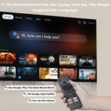4K Projector Built-in Google TV: 2500 ANSI/Auto Lens Cap & 4D Keystone/Auto Focus & AI Voice Control, Sovboi Smart Portable Projector with WiFi6 & Bluetooth, Outdoor Movie Proyector for Streaming Apps