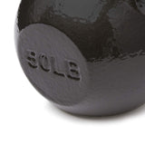 Amazon Basics Cast Iron Kettlebell for Strength Training, Textured Wide Handle, 50 Pounds, Black