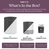Food Cycler Eco 3 Compact Kitchen Food Recycler | Indoor Composter Bin Alternative | Electric Countertop Food Waste Disposer with Odorless 3.5L Indoor Food Waste Bin for Easy Waste Management | Grey