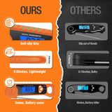 AMMZO Digital Meat Thermometer for Grilling, Candy Thermometer Instant Read Food Thermometer Waterproof with Backlight (Orange)