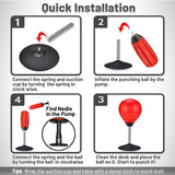 Desktop Punching Bag, [Upgrade, Flexibility] Boxing Bag Speed Balls Boxing High-Performance Spring Chassis & Strong Suction Christmas Thanksgiving Birthdays Gifts for Kids, Teenagers, Adult CozyBomB