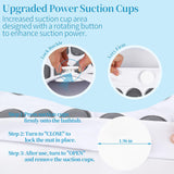 Crossing King Bubble Bath Mat Tub Spa Massager - Spa Mat for Smooth Bathtub, Non-Slip Suction Cups, Upgraded Noise-Reducing Machine, 6-Speed Bubbles, Pillow and Remote for Relaxation, 45*17in (Gray)