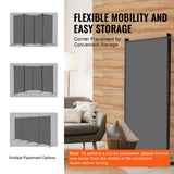 Room Divider, 4 Panel Room Divider, 136" W Folding Privacy Screen and Portable Partition Divider for Room Separation