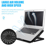 Adjustable Laptop Cooling Pad Stand Black Plastic with USB Fan Control