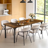 Farmhouse Dining Table for 6-8 People, Large Rustic Wooden Kitchen & Dining Room Table