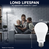 LUXRITE A19 LED Light Bulb 100 Watt Equivalent, 5000K Bright White, 1500LM, Non-Dimmable, Standard LED Light Bulbs, 12.5W, E26 Base, Enclosed Fixture Rated, Damp Rated, ETL Listed (96 Pack)