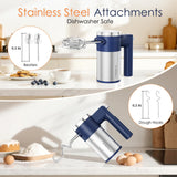 CHIDOLL 600W Hand Mixer, 5-Speed Electric Hand Held Mixer for Baking, Lightweight Stainless Steel Hand Beaters *2 & Dough Hooks*2 with Eject Button, Kitchen Mixer for Cream, Cookies, Dough