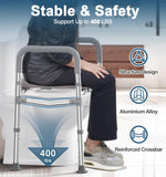 Toilet Seat Risers for Seniors, FSA/HSA Eligible Adjustable Raised Toilet Seat with Handles HOMLAND