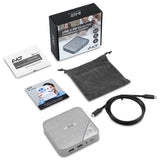 USB C Speakerphone Hub 360° Omnidirectional Sound Conference Microphone PD 85W Charging, 5Gbps Data Speed AVLT