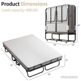 75"×54" Folding Bed with Adult Mattress