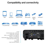 Epson Pro EX11000 3-Chip 3LCD Full HD 1080p Wireless Laser Projector, 4,600 Lumens Color/White Brightness