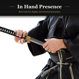 Engraved Samurai Katana, 1045 Clay Tempered Hand Forged Full Tang Sword