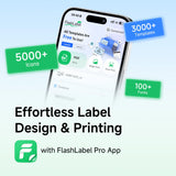 Bluetooth Thermal Label Printer with Stand, Wireless 4x6 Shipping Label Printer for Small Business