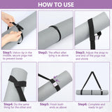 YOGAER Yoga Mat Carrier Strap, Adjustable Thick Straps Sling for Carrying Large Mats, Stretching Band YOGAER