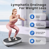EILISON FitMaxx 3D XL Vibration Plate Exercise Machine - Whole Body Workout Vibration Platform w/Loop Bands - Lymphatic Drainage Machine for Weight Loss, Shaping, Recovery (Fitmaxx Silver)