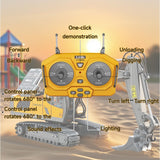BLQCSLH Excavator Set，rc Dump Truck Command The Site Conquer The Dir，2.4Ghz Remote Control Construction Vehicle Set Children's Toys，Alloy Material Simulate True Scale (Excavator)