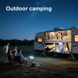 XINLEMY Outdoor Projector Screen and Stand，180-in Portable Projector Screen 15 FT Large Projection Screen，16:9 4K HD Rear Front Wrinkle-Free Movie Screen with Carry Bag for Backyard,RVing Night,Party