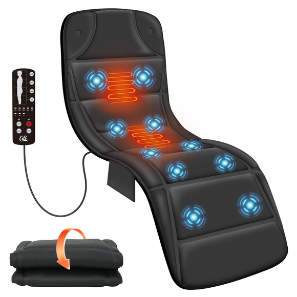 Massage Mat Full Body, Massager Chair Pad,10 Vibration Motors & 5 Massage Modes, Back Massager for Bed, Massage Mattress Pad CILI