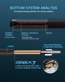 KONLLEN 2.0 Carbon Fiber Pool Cue Set, Low Deflection 11.8mm Tip