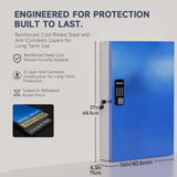 WeHere 192-Key Key Lock Box Wall Mount – Commercial Smart Key Cabinet Organizer with App, One-Time Code, Bluetooth & WiFi Unlock (Sold Separately), Key Management System for School, Rental, Office