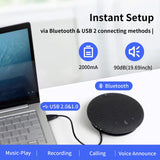 DAIPU Bluetooth Conference Speaker and Microphone USB Speakerphone Conference Microphone and Speaker 360° Voice Pickup Max Bluetooth Distance 32.8ft Noise Cancellation for Video Conferencing Calling