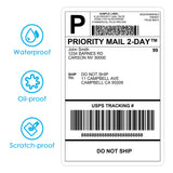 KNAON AirPrint Thermal Label Printerr + 500 PCS Thermal Shipping Label, Wireless Wi-Fi Shipping Label Printer for Small Business, Support iPhone,Android,Windows,Mac,Chromebook,Works with USPS