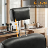 walnest Black & Gold Professional Reclining Salon & Spa Barber Chair for Hair Stylist with Headrest All Purpose Hydraulic Styling Beauty Chair for Barbershop Braiding Makeup Lash Tattoo