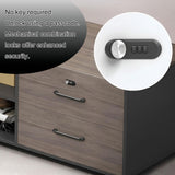 L Shaped Executive Desk with Storage, 5cm Thick Desktop, Cable Grommet