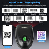 PecuMecu Bluetooth 1D 2D Barcode Scanner, 3-in-1 Bluetooth & 2.4G Wireless & USB QR Barcode Reader, PDF417 Data Matrix Handheld Bar Code Scanner Work with Windows, Android, iOS