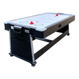 RACK Triad 7-Foot 3-in-1 Multi-Game Swivel Billiard/Pool Table (Black Felt with Black Body) – Pool, Table Tennis & Air Hockey Combo Game Table for Adults & Kids, Home Game Rooms