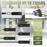 Exercise Resistance Bands with Handles for Working Out 200 lbs Workout Bands Set with Door Anchor for Physical Therapy, Yoga, Pilates, Green