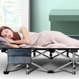 DoCred Folding Camping Cot with Mattress, 2 Pack Heavy Duty Folding Cot for Adults, Portable Sleeping Cot Bed Adults Outdoor Bed with Carry Bag, Travel Camp Cots
