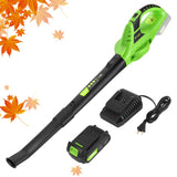 YOUGFIN Leaf Blower Cordless, 20V Handheld Electric Leaf Blower with 2.0Ah Battery and Charger